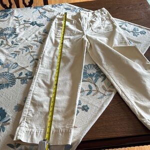 Avec Les Filles Cream Corduroy Pants. Wide potting.